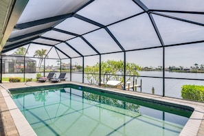 A heated pool