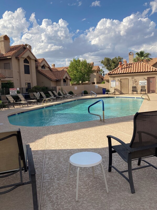 Outdoor pool, a heated pool