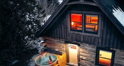The Log Cabin near Whiteface, Hot Tub, Sauna & Swimming Hole