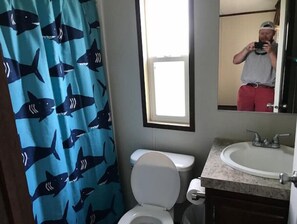 Shower, towels, soap