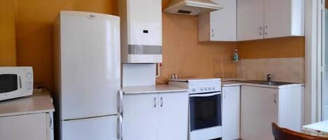 Fridge, microwave, electric kettle