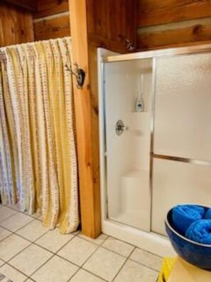 Shower, hair dryer, towels, soap - Blue Willow Cabin, high up on the hill with180 degree views. (Meadows of Dan)