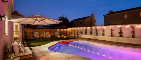 Outdoor pool, a heated pool