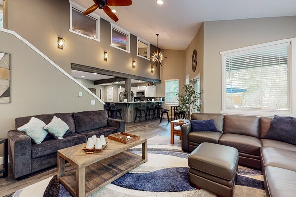 TV - Inviting riverfront home with hot tub, firepit, W/D, & dog-friendly (Tahuya)