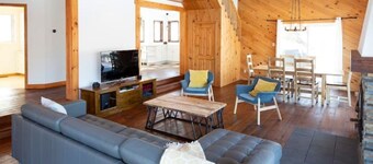 Lake Stuckley country home nestled into Mont Orford