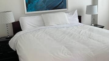 2 bedrooms, iron/ironing board, WiFi, bed sheets