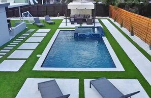 A heated pool