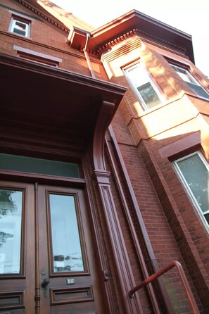 Exterior detail - Historic home at a quiet location in the center w amazing back yard (Portland)