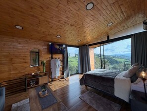 Luxury Cabin, 1 Bedroom, Private Bathroom, Mountain View | Down comforters, minibar, individually decorated, individually furnished