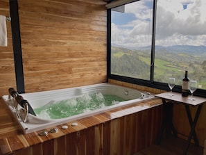 Luxury Cabin, 1 Bedroom, Hot Tub, Mountain View | Bathroom - Eco Cabañas El Abuelo (La Calera)