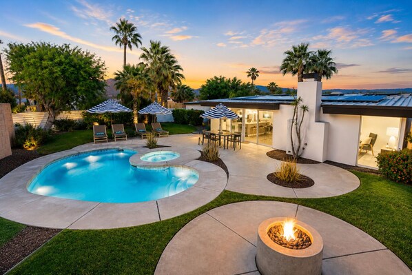 A heated pool