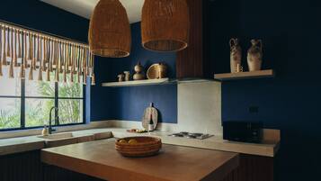 Deluxe Villa | Private kitchen | Blender, cookware/dishes/utensils, freezer, paper towels