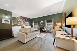 套房, 2 张大床, 无烟房 | 办公桌、遮光窗帘、熨斗/熨衣板、床单