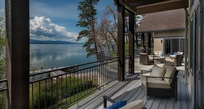 Lakefront home with boat dock & private hot tub!
