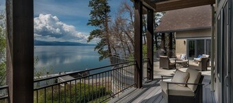 Lakefront home with boat dock & private hot tub!