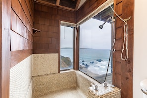 Bathtub, hair dryer, towels