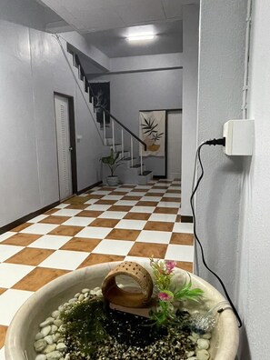 32-inch flat-screen TV with satellite channels, TV