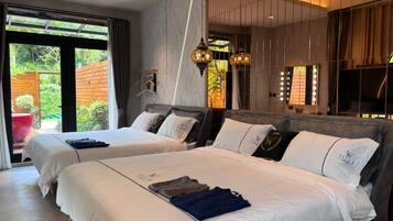 106 Garden Bath Villa Sea View Quadruple Room | Premium bedding, down comforters, Tempur-Pedic beds, free minibar