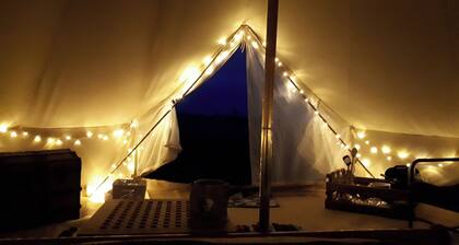 Chestnut 6m xl bell tent, log burner, nr Whitby