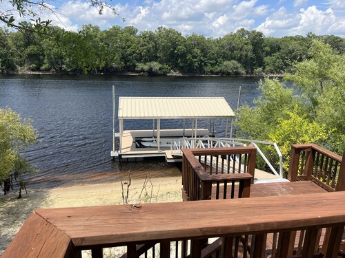 New riverfront home across from Rock Bluff Springs on the Suwannee river
