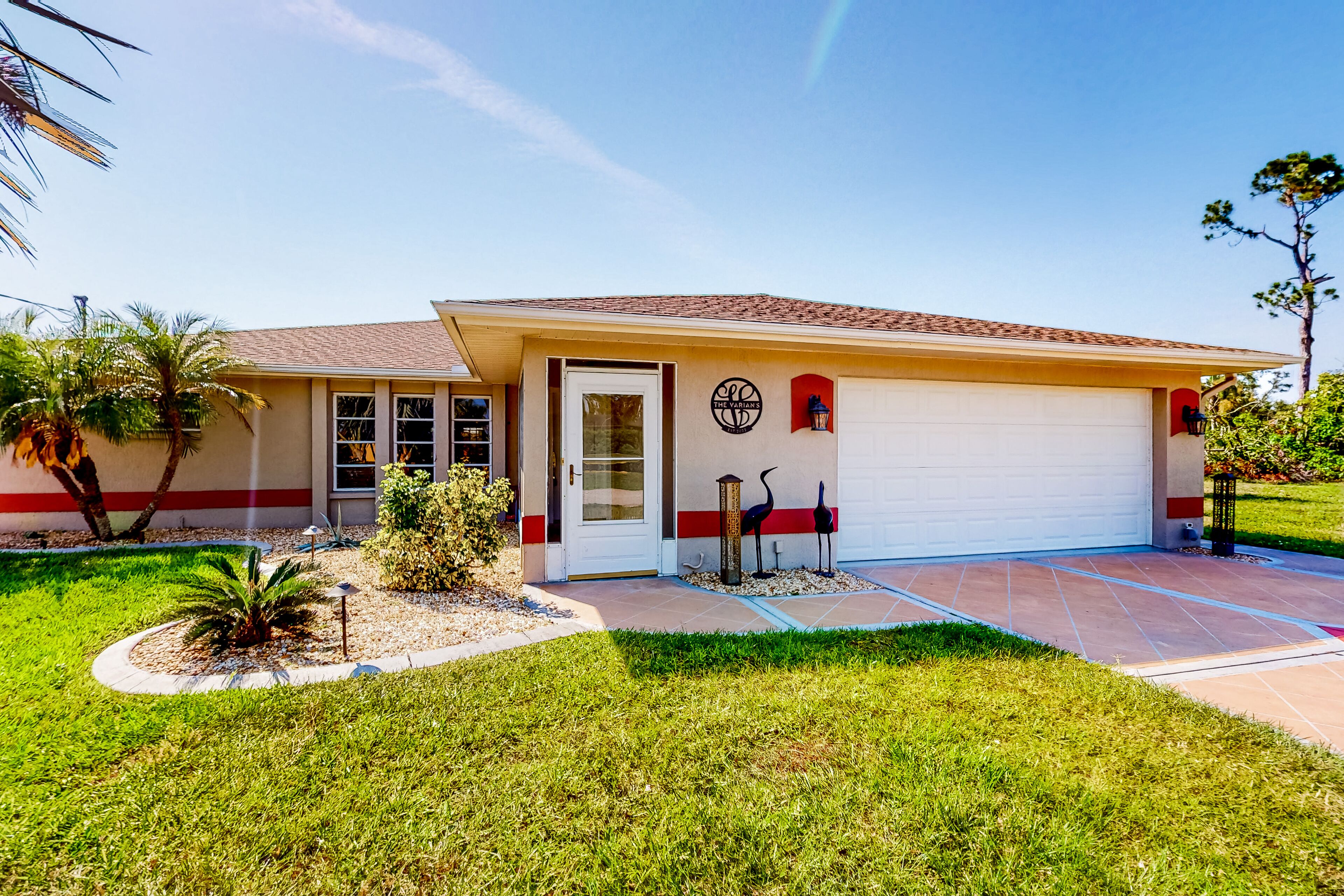 Snowbird-friendly home with private pool, water views, patio & sunroom