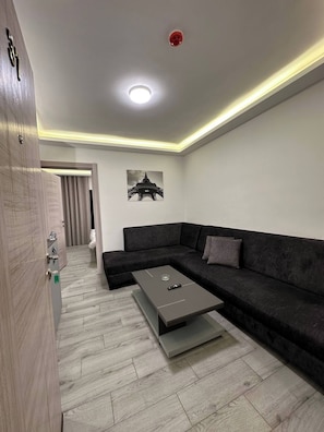 Apartment, 1 Bedroom, Accessible, Smoking | Living room