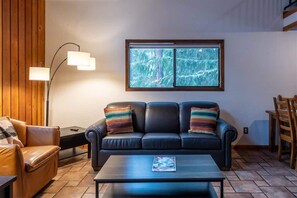 Una televisión, una chimenea