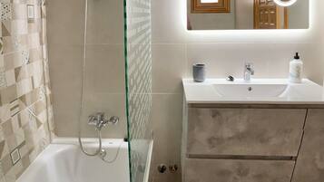 Shower, towels, soap