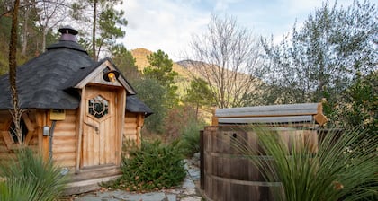 Eco chalet , grande terrasse ,vue imprenable.