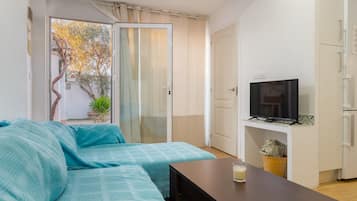 Televisie en een open haard