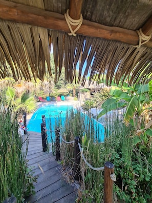 Outdoor pool, a heated pool