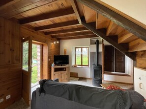 Télévision, cheminée