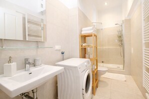 Shower, hair dryer