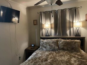 1 bedroom, iron/ironing board, bed sheets