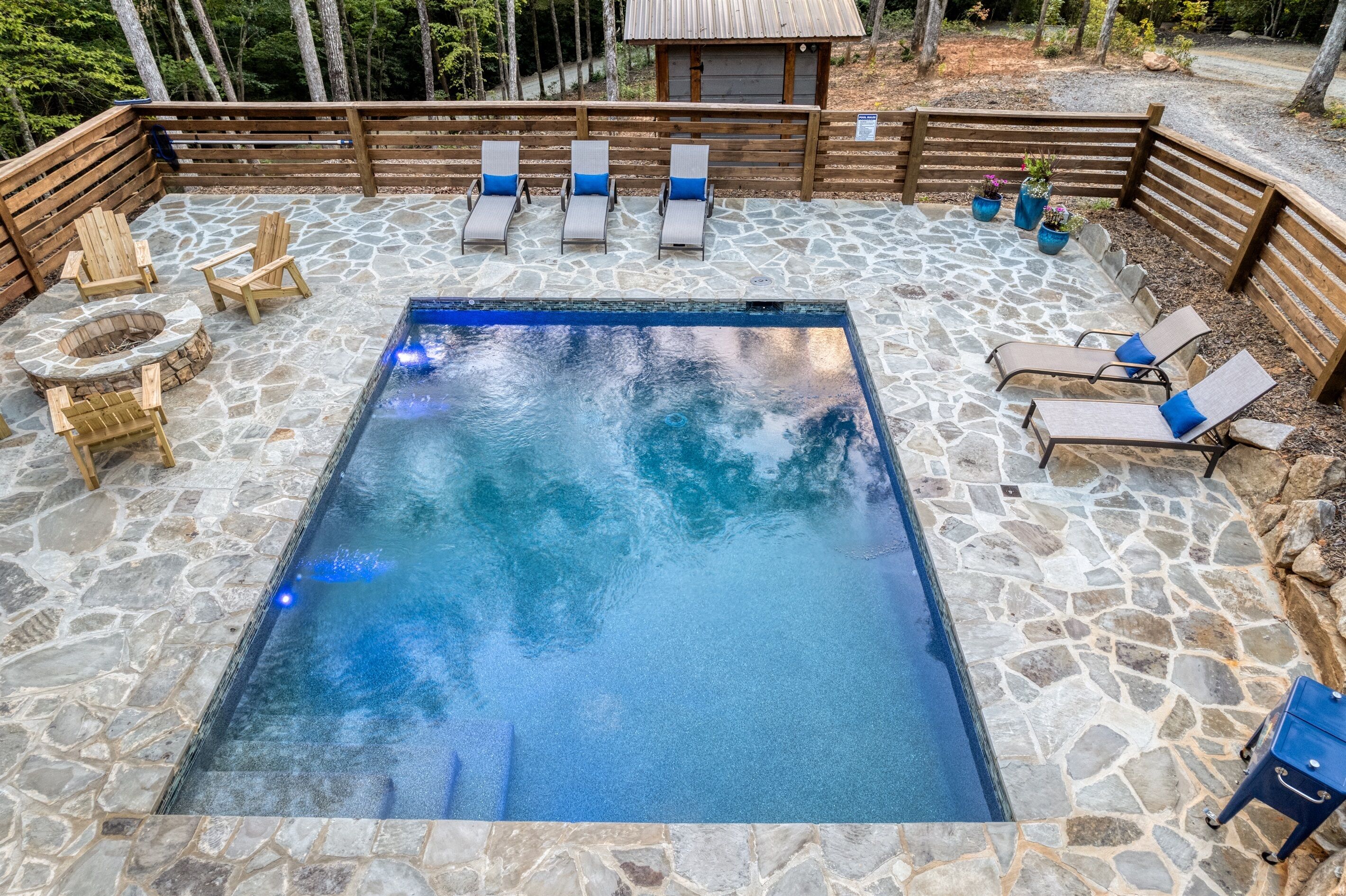 A heated pool