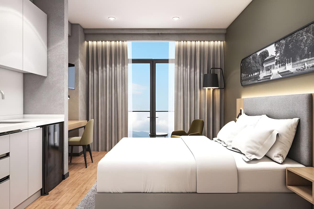 Standardzimmer, Nichtraucher, Kochnische | Hochwertige Bettwaren, Minibar, Zimmersafe, Schreibtisch