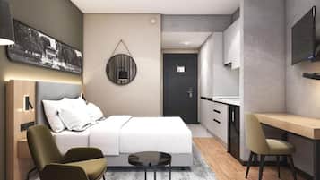 Habitación estándar, para no fumadores, cocineta | Ropa de cama de alta calidad y minibar