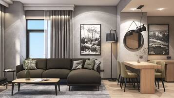 Suite, 2 Bedrooms, Non Smoking | Premium bedding, minibar, in-room safe, desk