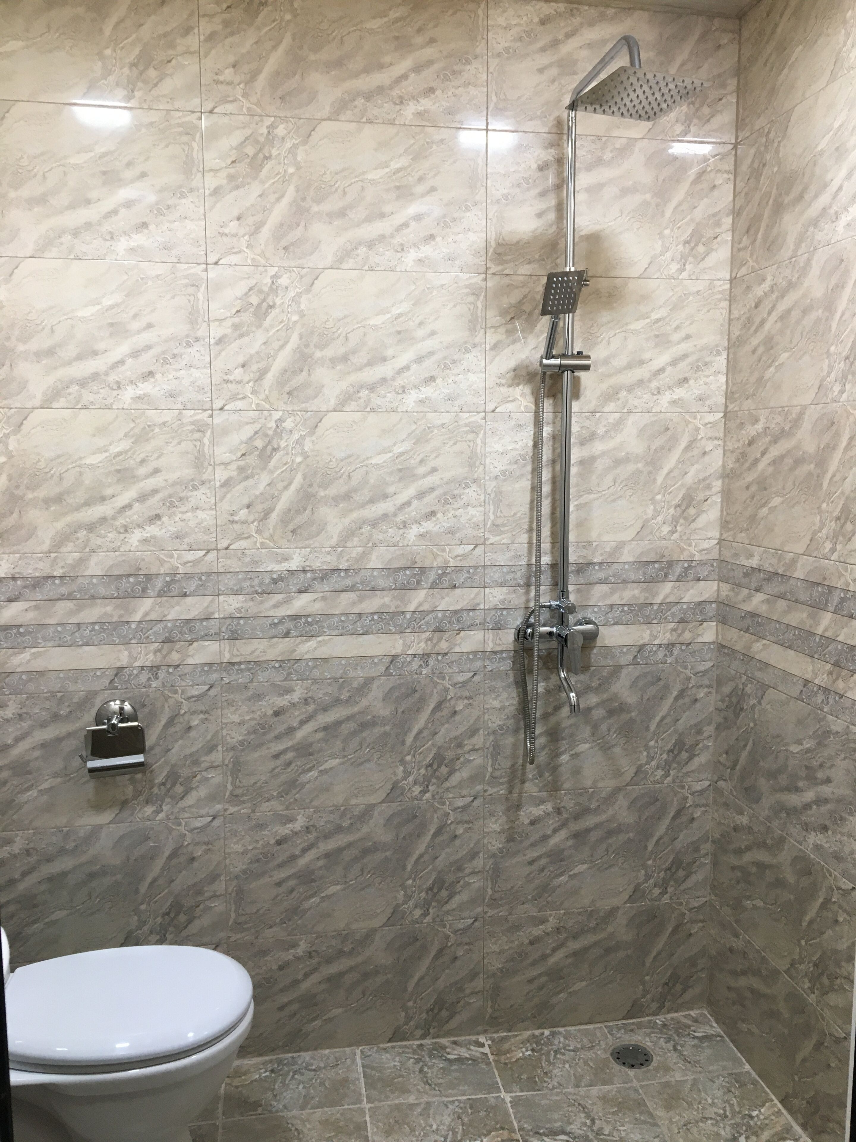 standard room, 1 double bed | bathroom | shower, rainfall showerhead, designer toiletries, slippers