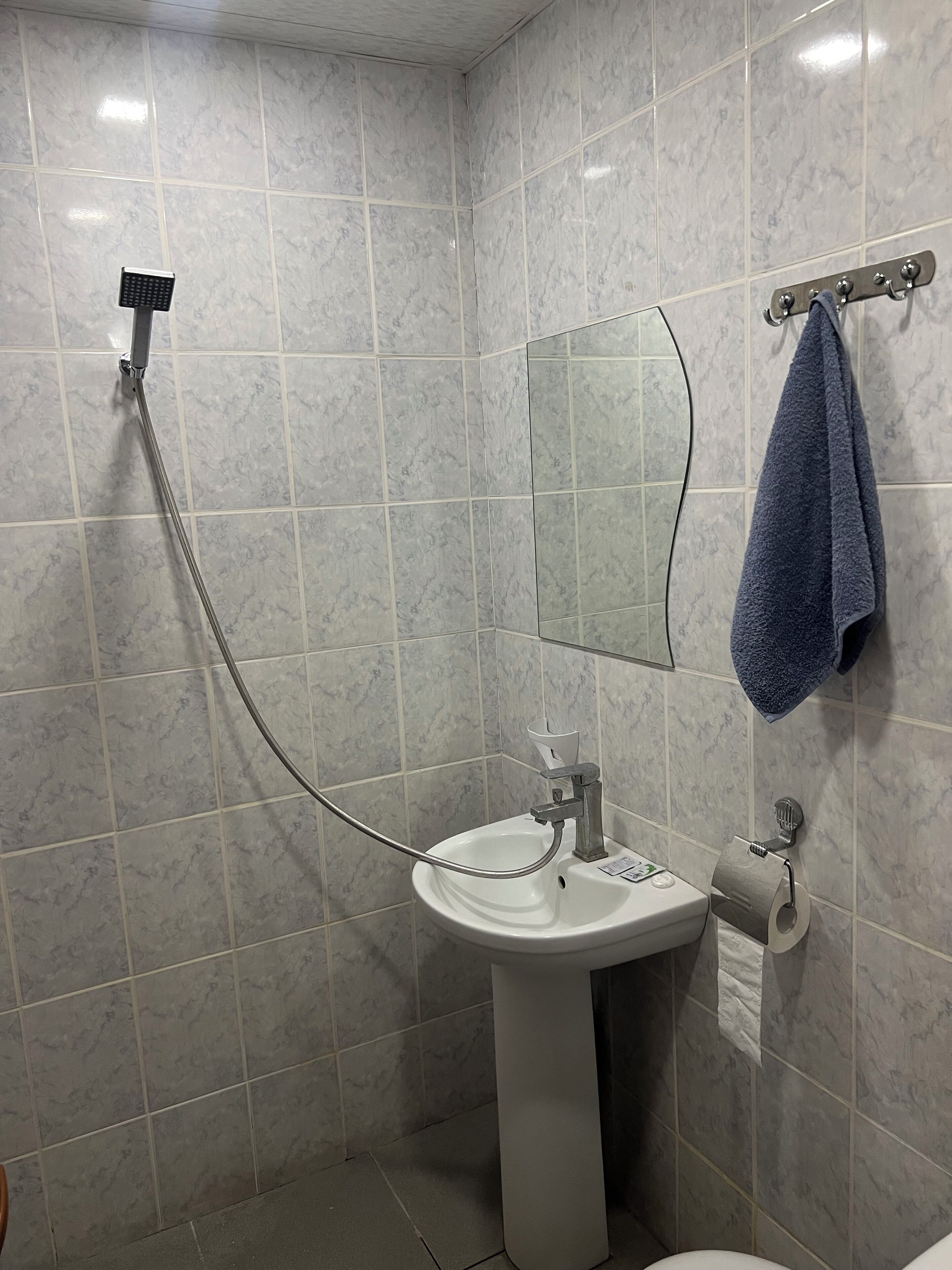 standard room, 1 double bed | bathroom | shower, rainfall showerhead, designer toiletries, slippers