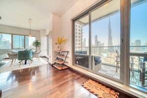 Deluxe Apartment, 2 Bedrooms, Balcony, City View | Living area - South Ridge 2 - 2701 (Dubai)