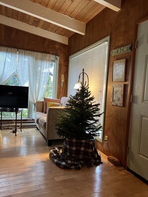 Living area - Private ocean view cottage in Nye Beach area of NEWPORT (Newport)