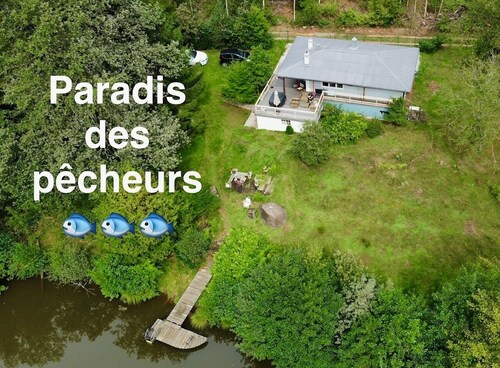 Chalet&étang Privé Idéal Pour Animaux, Enfants, Pêcheurs