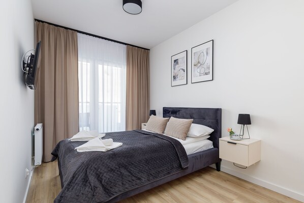 Huoneisto, 1 makuuhuone, parveke, rannalla | 1 makuuhuone, vuodevaatteet