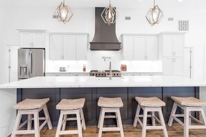 Fridge, microwave, oven, stovetop - Luxury 4BR Bayfront Home | Private Dock, 10 Min to Destin Beaches (Santa Rosa Beach)