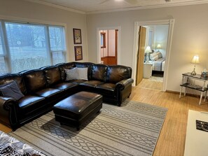 Smart TV, DVD player, books, music library