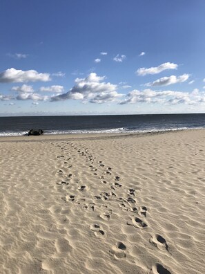 Perto da praia, espreguiçadeiras