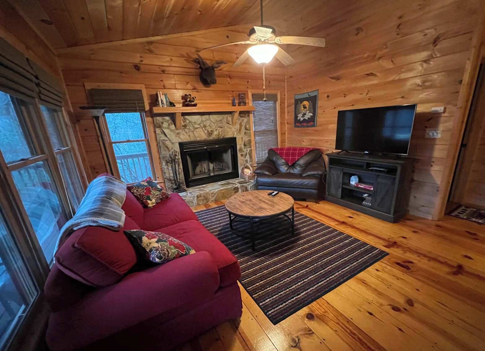 TV, fireplace, DVD player