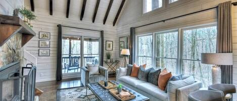 Télévision, cheminée