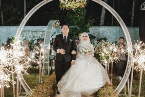Outdoor wedding area